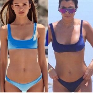 Triangl Navy Blue Velvet Bikini